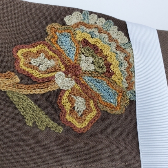 NWT POTTERY BARN SANDI PALAMPORE NAPKINS CREWL WORK FLOWER COCO BROWN SET OF 4 - Picture 10 of 10